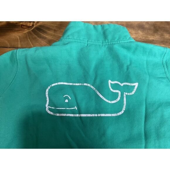 VINEYARD VINES WOMANS VINTAGE WHALE FLEECE 1/4 ZIP SHEP SWEATER SIZE LARGE - Picture 8 of 11